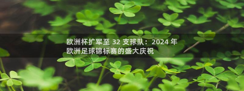 欧洲杯可以买冠亚军吗|欧洲杯扩军至 32 支球队：2024 年
欧洲足球锦标赛的盛大庆祝